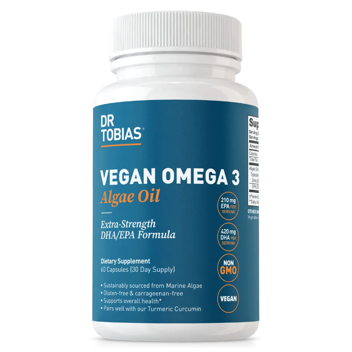 Dr. Tobias Vegan Omega 3 Algae Oil bottle